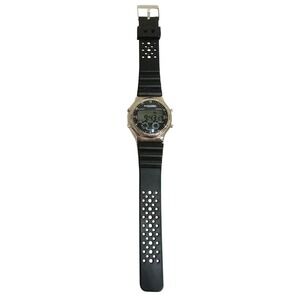 Vintage Columbia Black & Silver Sports Chronograph Alarm Watch Water Resistant